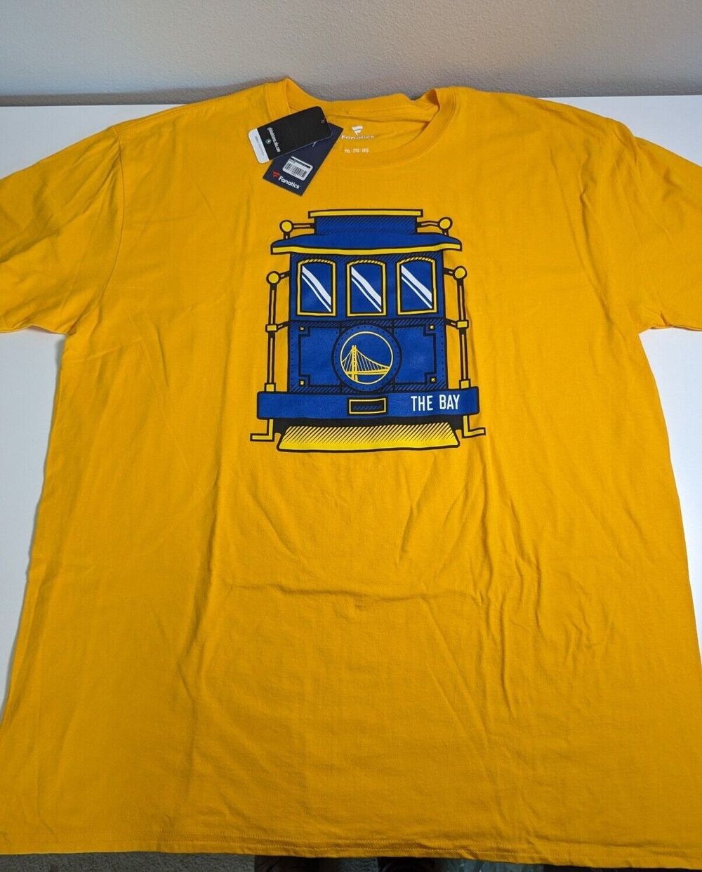 NWT Fantastic Golden State Warriors Yellow Trolley T-Shirt Men's XXL